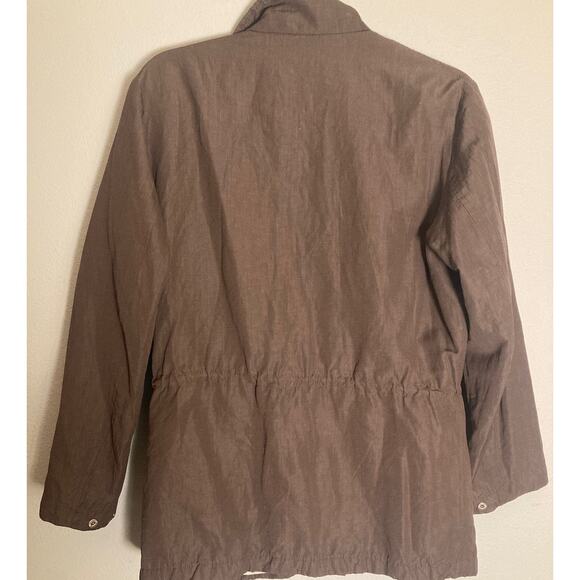 Loro Piana Storm System Brown Mid-length Jacket Luxury Wool/ Linen/ Silk ~ Sz 42 - Picture 9 of 12